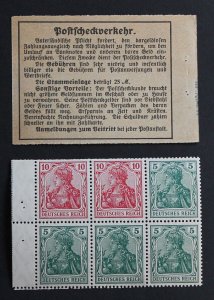 Germany #82g MNH Superb on all 4 82g Sleeve with Booklet Pane of 6