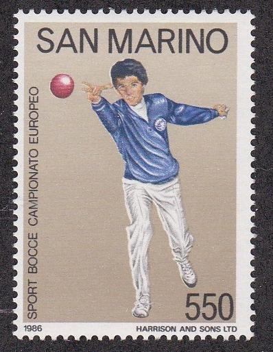 San Marino # 1115, European Bocce Championships, NH, 1/2 Cat.