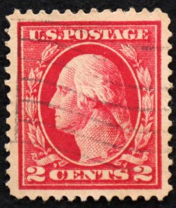 U.S. Used Stamp Scott #406 2c Washington, Superb. Wave Cancel. A Gem!