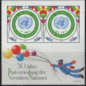 United Nations,296   MNH,  SOUVENIR SHEET   AUSTRIA