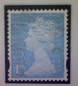 Great Britain, Scott #MH414, used(o), 2012 Machin: Queen Elizabeth II, 1st, blue