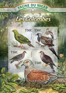 [950 13]- YEAR 2013 - NIGER - BIRDS                   4V   complet set  MNH/**