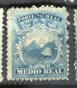 COSTA RICA; 1860s early classic issue Mint hinged Shade of 1/2r. value