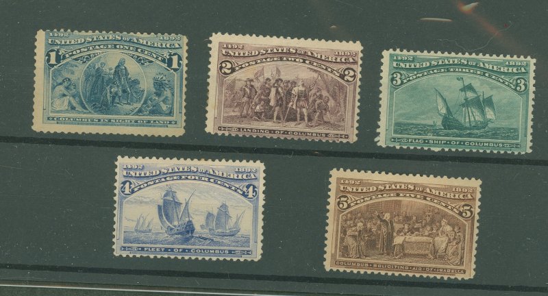 United States #230-234  Single