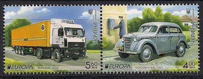 2013 Ukraine 1334-1335 Automobiles / Europa Cept 4,80 €