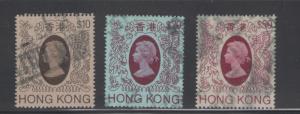 Hong Kong 1982 Queen Elizabeth Scott # 401 - 403 Used