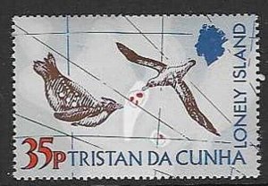 TRISTAN DA CUNHA SG192 1974 35p LONELY ISLAND STAMP FROM MINIATURE SHEET MNH 