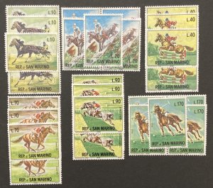 San Marino 1966 #627-32(6), Wholesale lot of 5, MNH,CV $7.50