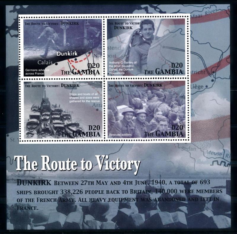 [76586] Gambia 2005 World War II Dunkirk Duinkerke Sheet MNH