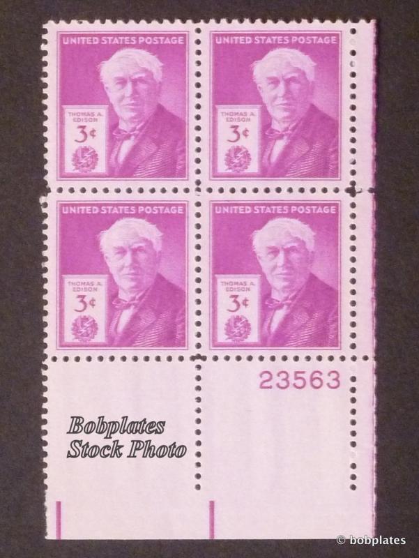 #945 Edison Upper Left  Plate Block 23562 F-VF NH