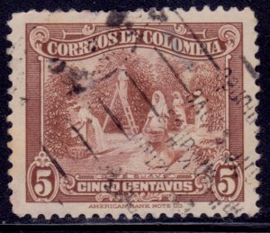 Colombia, 1934, Coffee Harvest, 5c, American Banknote,sc#420, used**