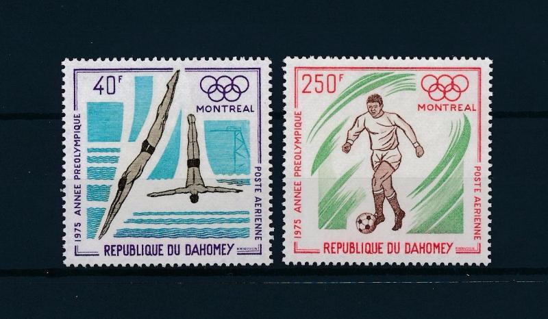 [55704] Benin Dahomey 1975 Olympic games Montreal Diving Football MNH