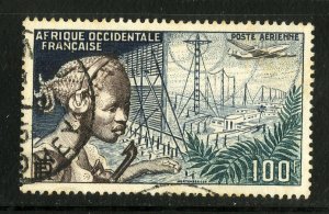 FRENCH WEST AFRICA C19 USED BIN $1.00 TELECOMMUNICATIONS