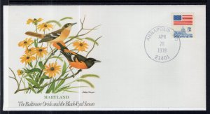 US State Bird and Flower,Oriole,Black Eyed Susan,MD Fleetwood 1978 Cover