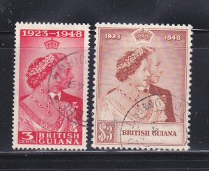 British Guiana 244-245 Set U Silver Wedding