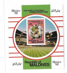 Maldives 1986 Soccer Overprinted Winners S/S Sc 1209 MNH C10