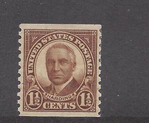 United States, 686, 1.5c Harding Coil Single,**Hinged**