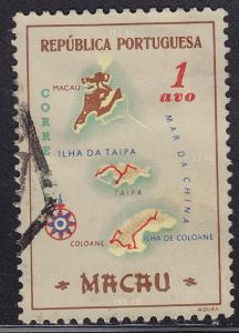 Macao 383  Macao Colony Map 1956