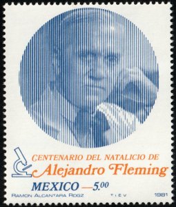 ✔️ MEXICO 1981 - ALEXANDER FLEMMING PENICILINE - Sc. 1241 MNH ** [01PM1]