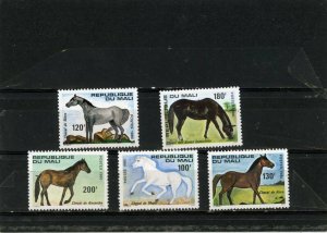 MALI 1980 Sc#358-362 HORSES SET OF 5 STAMPS MNH 