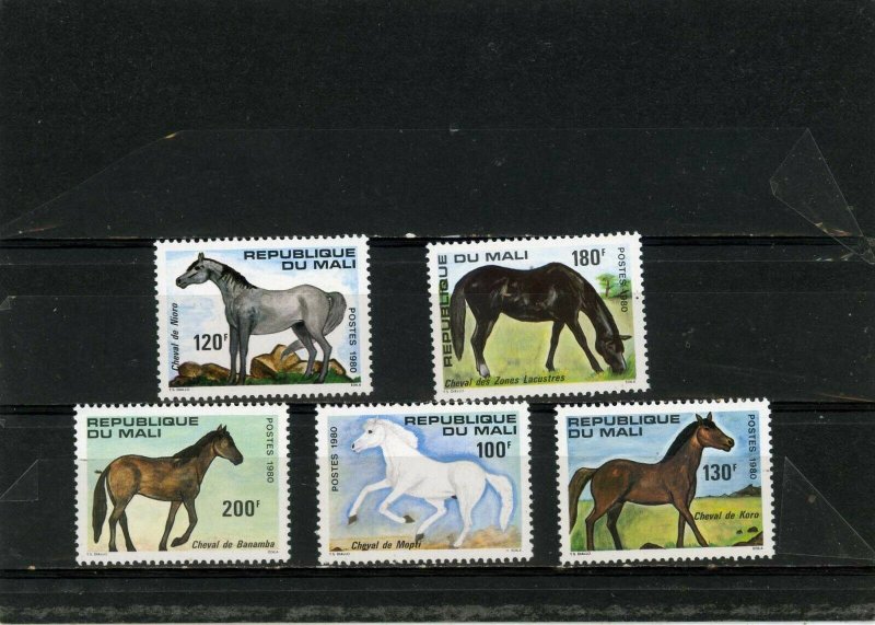 MALI 1980 Sc#358-362 HORSES SET OF 5 STAMPS MNH 