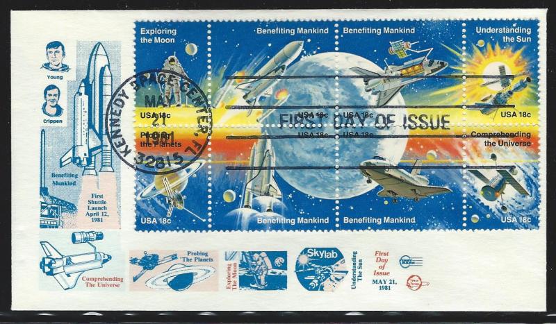 United States 1981 Space Achievement FDC SC 1919a