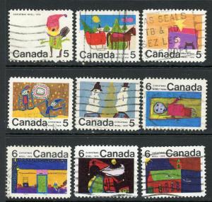 Canada 519//528 Used (1970 Short Xmas Set)