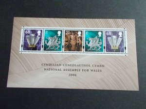 GB QEII 2006 National Assembly For Wales Miniature Sheet MSW121 Cat £5 M/N/H 