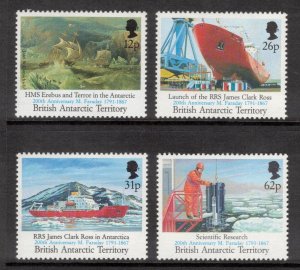 BRITISH ANTARCTIC 1991 Michael Faraday; Scott 188-91, SG 204-07; MNH