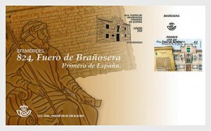 H01 Spain 2020 Anniversaries 824 The Town Charter of Brañosera FDC