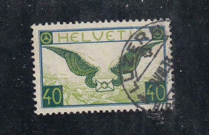 SWITZERLAND # C14 VF-PART LUZERN CANCEL CAT VALUE $82.50