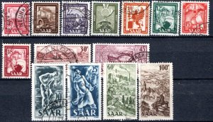 Saar - Scott # 206 - 220, used, w/o # 209