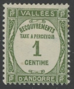 Andorra French J16 * mint HR small hinge thin (2306B 777)