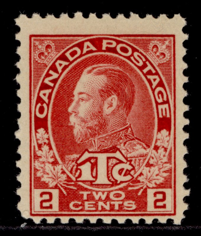 CANADA GV SG232, 2c + 1c bright carmine, M MINT. Cat £50.