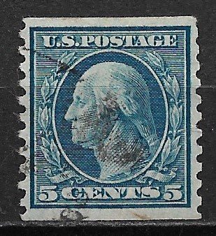 1919 USA 496  5¢ George Washington coil perf 10 vert. used