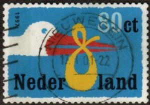 Netherlands 975 - Used - 80c Stork / Birth Announcement (1997)