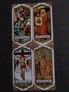 AITUTAKI-1973 - EASTER PAINTING- PASSION OF CHRIST BY FAMOUS PAINTER MNH VF