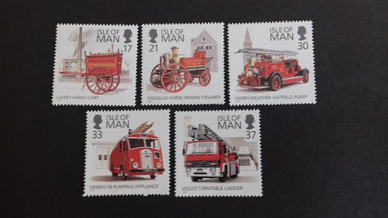 Isle of Man 1991 Fire Engines Mint