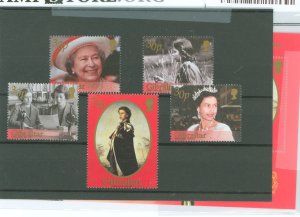 Gibraltar #896-900/900a  Single (Complete Set) (Queen)