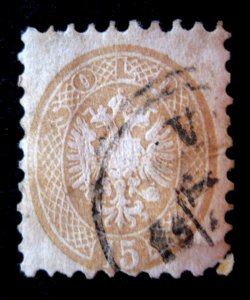 AUSTRIA/LOMBARDY-VENETIA - SCOTT# 19 - USED - CAT VAL $340.00