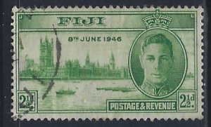 Fiji, Scott #137; 2 1/2p King George VI Peace Issue, Used