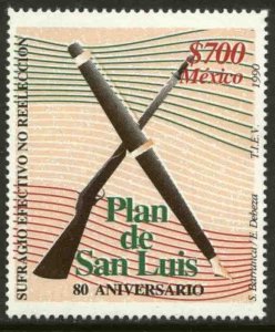 MEXICO 1666, Plan de San Luis 80th Anniversary. MINT, NH. VF.