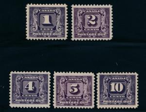 Canada J6-10 Mint LH F-VF postage due