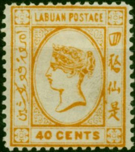 Labuan 1894 40c Orange-Buff SG57 Fine MM (2)