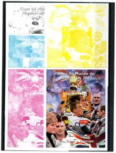 Sao Tome & Principe 2004 Rugby Mike Tandall Color Proofs+original
