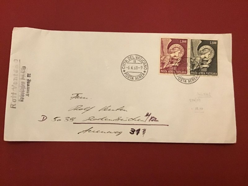 Vatican 1968   Postal Cover R42359