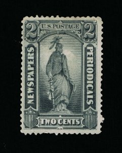 AFFORDABLE GENUINE SCOTT #PR9 F-VF MINT NG 1875 BLACK 2¢ CBNC NEWSPAPER #16007