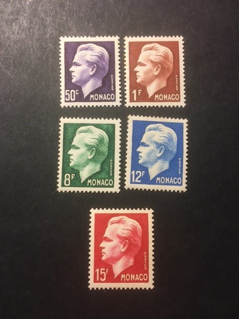 Monaco sc 253-257 MNH+mng comp set