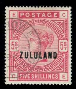 MOMEN: ZULULAND SG #11 1892 USED **CERT** LOT #60074