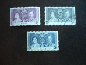 Stamps - Fiji - Scott# 114-116 - Used & Mint Hinged Set of 3 Stamps